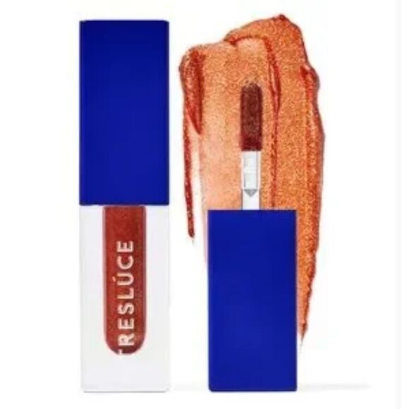 Tresluce Beauty Liquid Metallic Glitter Eyeshadow in Fire Glass- Copper - Picture 3 of 14